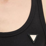Top crop colette nero