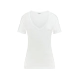 T-shirt basic con scollo a V bianco