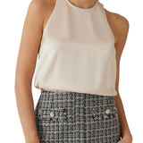 Top in satin Christelle perla