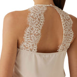 Top in satin Christelle perla