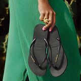 Havaianas Slim Logo Metallic nero