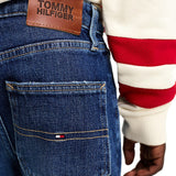 Jeans Skater junior con strappi colorati denim scuro