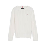 Girocollo maglia intrecciata avorio