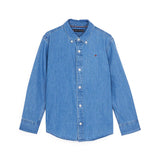 Camicia maniche lunghe junior in denim medio