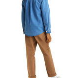 Camicia maniche lunghe junior in denim medio