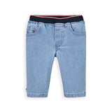 Jeans neonato con banda elastica denim medio