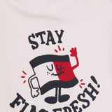 T-shirt neonato con logo grafico bianco