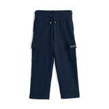 Pantalone jogger cargo con logo monotype sulla tasca blu
