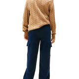 Pantalone jogger cargo con logo monotype sulla tasca blu