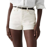 Short 501 high rise denim bianco