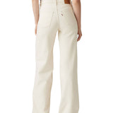 Jeans ribcage wide leg denim bianco