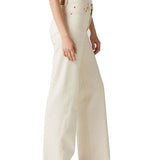 Jeans ribcage wide leg denim bianco