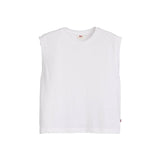 T-shirt smanicato tank boxy bianco