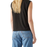 T-shirt smanicato tank boxy nero
