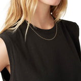 T-shirt smanicato tank boxy nero