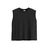 T-shirt smanicato tank boxy nero