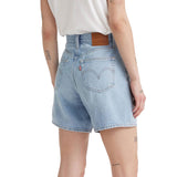 Short high baggy denim chiaro