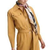 Foulard con stampa Mix Belts beige