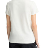 T-shirt con logo con strass bianco