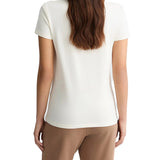 T-shirt con stampa floreale sul petto bianco
