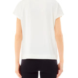 T-shirt con stampa con scritte bianco
