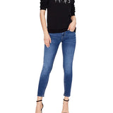 Jeans skinny bottom up a vita regolare denim medio