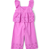 Completo due pezzi (blusa+pantaloni) cotone fucsia