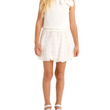 Completo due pezzi (top+gonna) ecrù