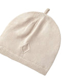 Cappello in maglia beige