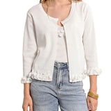 Cardigan applicazioni bianco