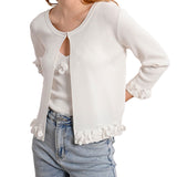 Cardigan applicazioni bianco