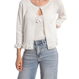 Cardigan applicazioni bianco