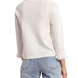 Cardigan applicazioni bianco