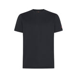 T-shirt in piquet stretch di cotone e seta blu