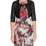 Bolero in ecopelle nero