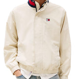 Giubbino con logo sul collo beige