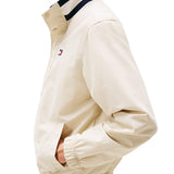 Giubbino con logo sul collo beige