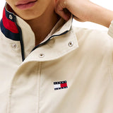 Giubbino con logo sul collo beige