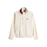 Giubbino con logo sul collo beige