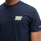 T-shirt TJM stampa logo bubble back blu