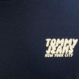 T-shirt TJM stampa logo bubble back blu