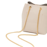 Borsa a secchiello Calvin Klein con tracolla a catena beige