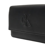 Borsa portafoglio Calvin Klein con logo CK e tracolla nero