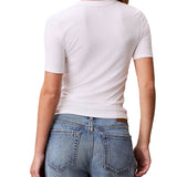 T-shirt Calin Klein Jeans con logo a contrasto bianco