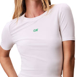 T-shirt Calin Klein Jeans con logo a contrasto bianco
