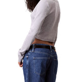 Cardigan Calvin Klein con bottoni e logo label grigio