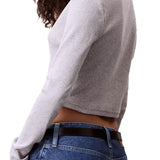 Cardigan Calvin Klein con bottoni e logo label grigio