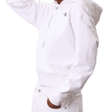 Felpa con cappuccio archive in cotone bianco