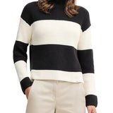 Dolcevita a righe chunky loose nero/bianco