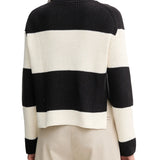 Dolcevita a righe chunky loose nero/bianco